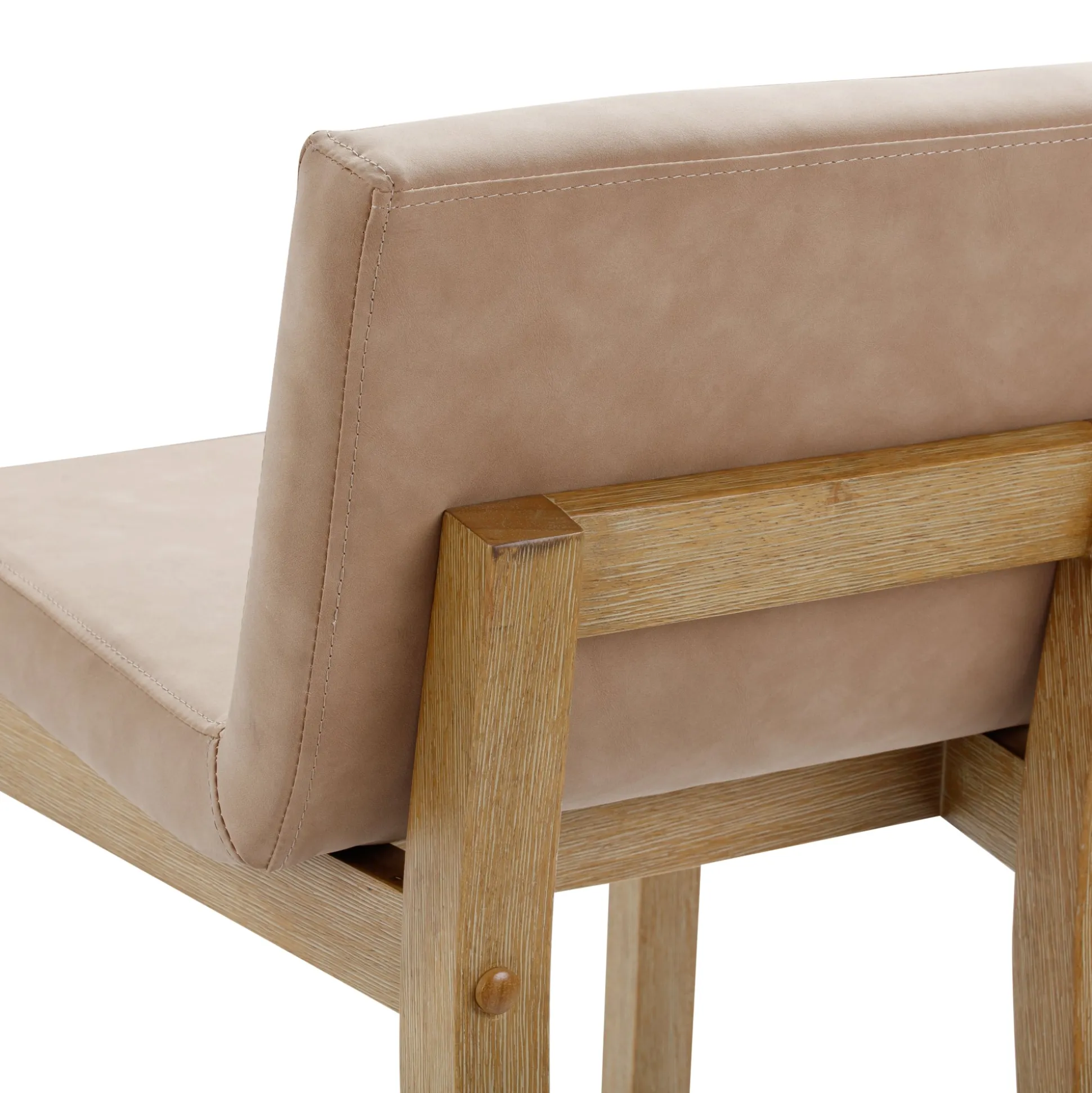 Exposed Wood Back Bar Stools Light Brown (Set of 2)