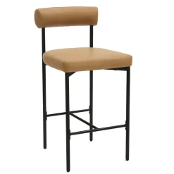 Faux Leather Counter Height Bar Stools Brown (Set of 4)