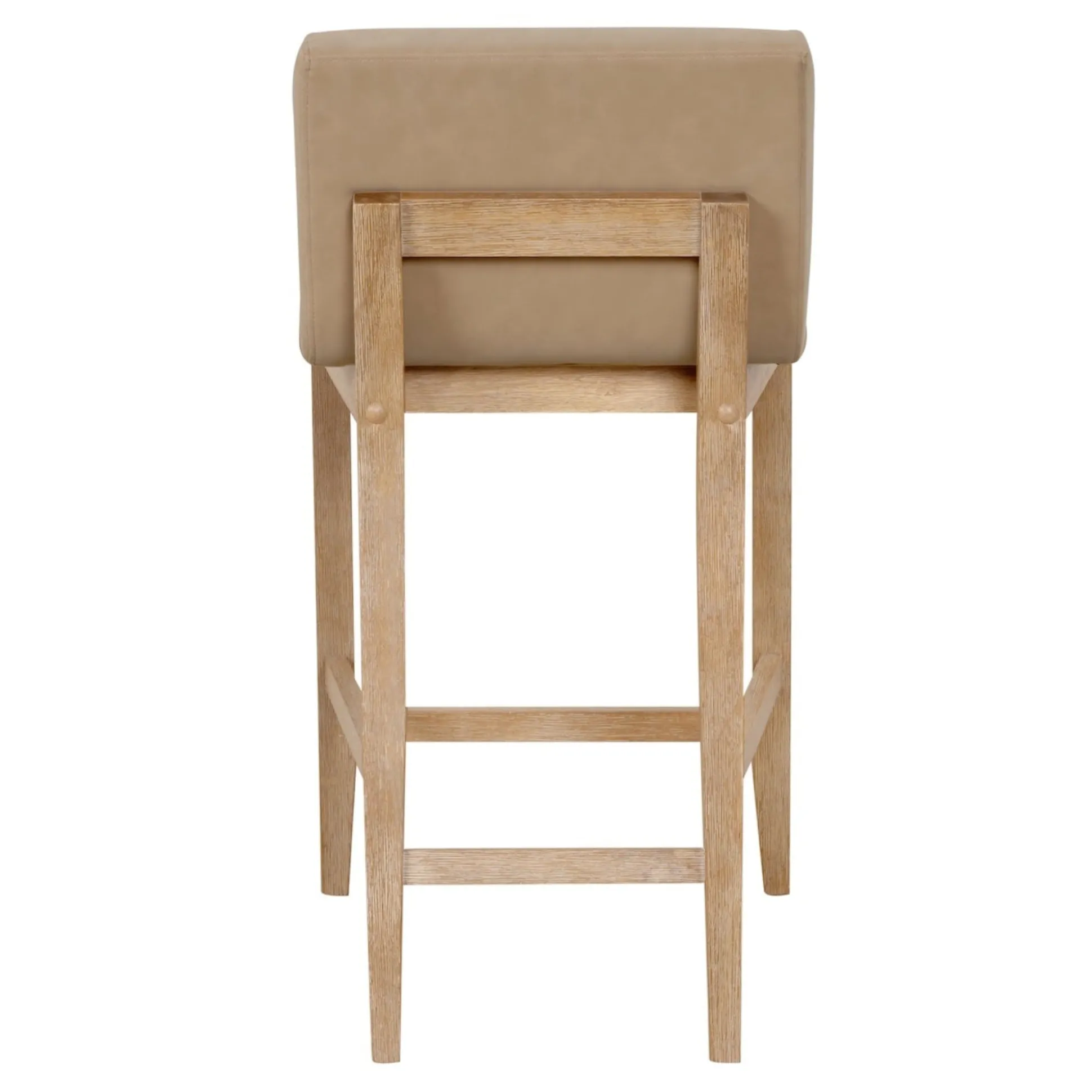 Faux Leather Counter Height Bar Stools Light Brown (Set of 4)