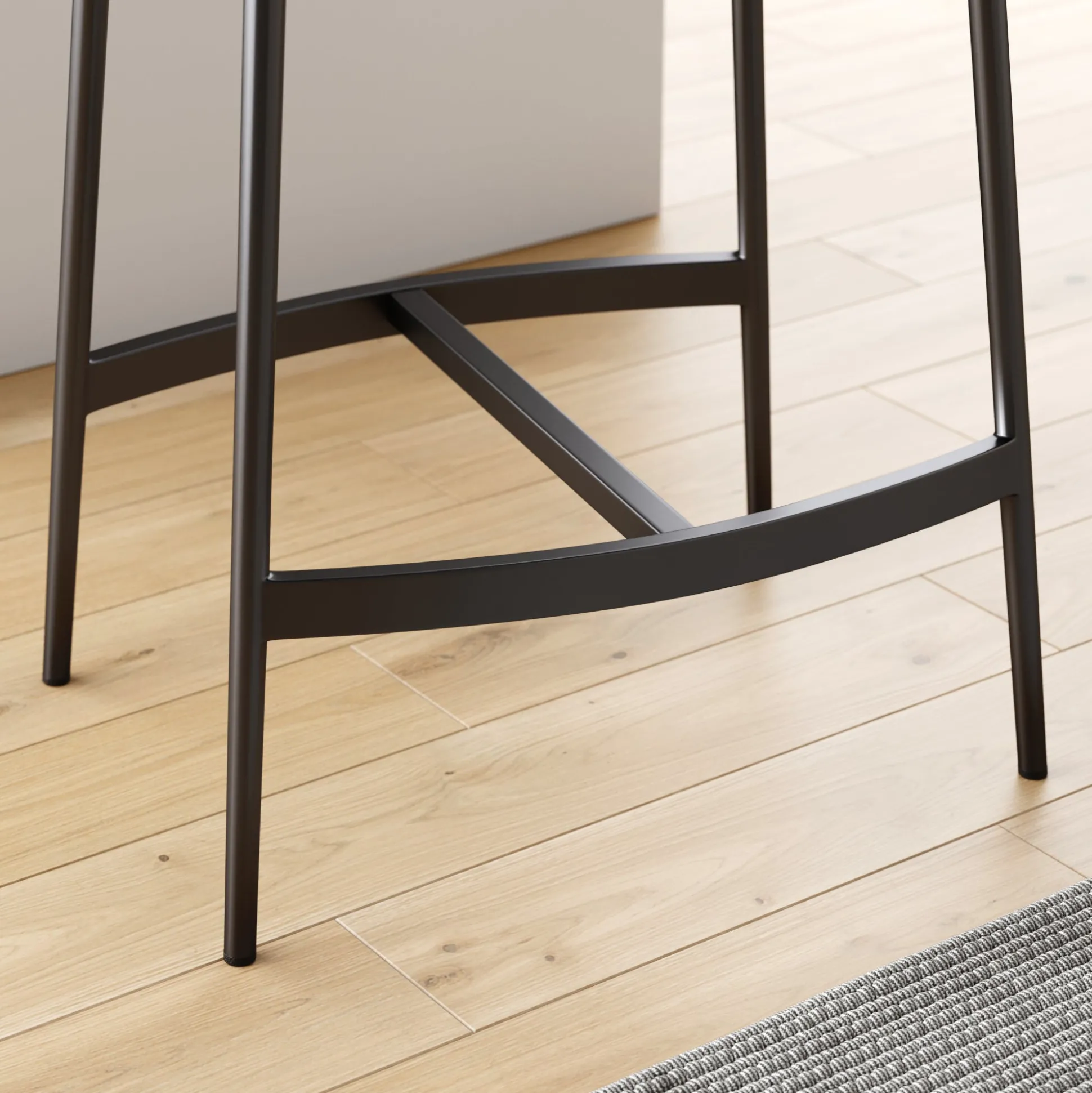 Faux Leather Counter Height Saddle Bar Stool