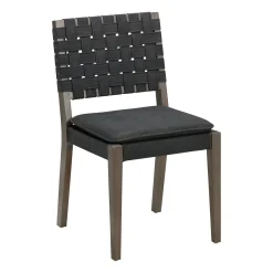 Faux Leather Dining Chairs Black (Set of 6)