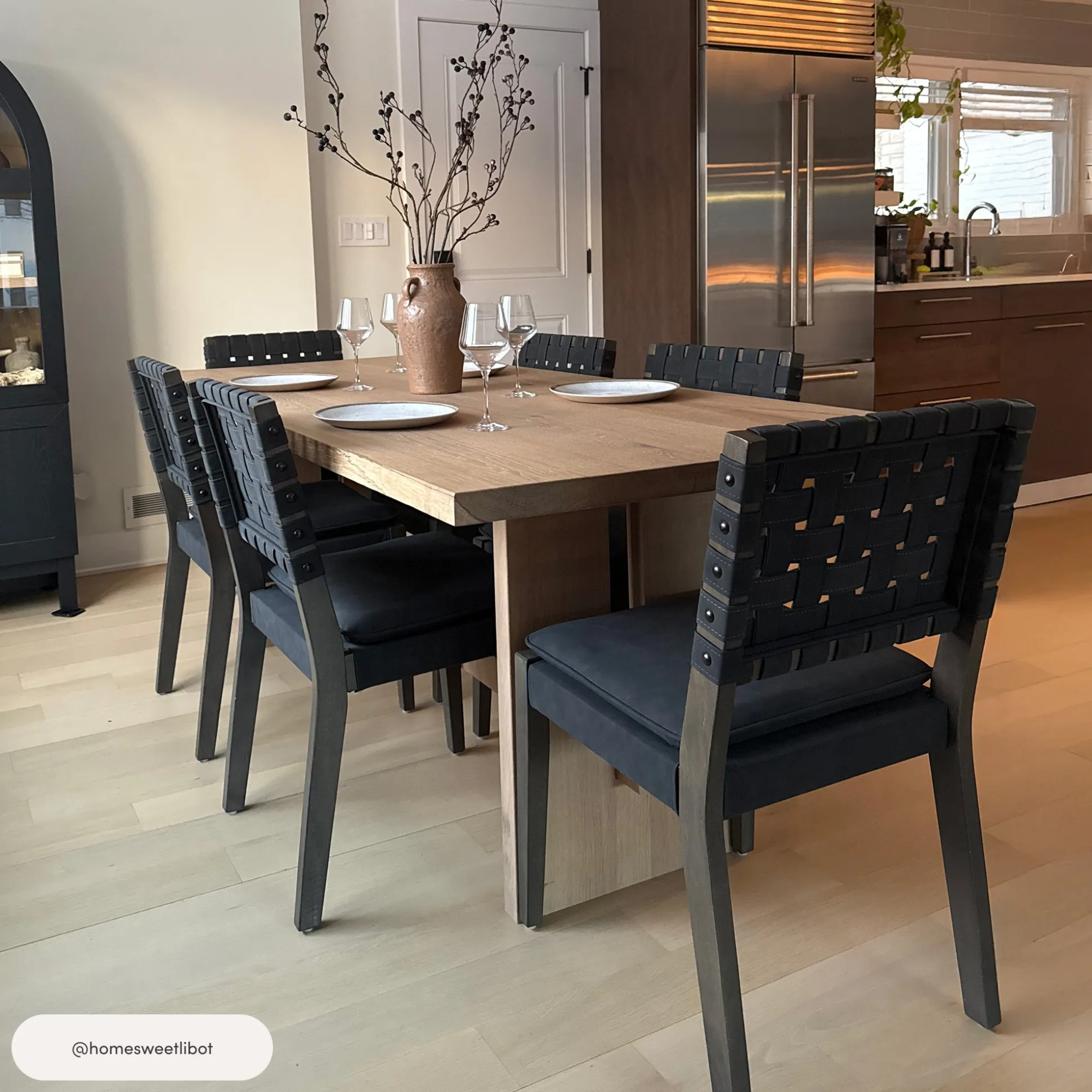 Faux Leather Dining Chairs Black (Set of 6)