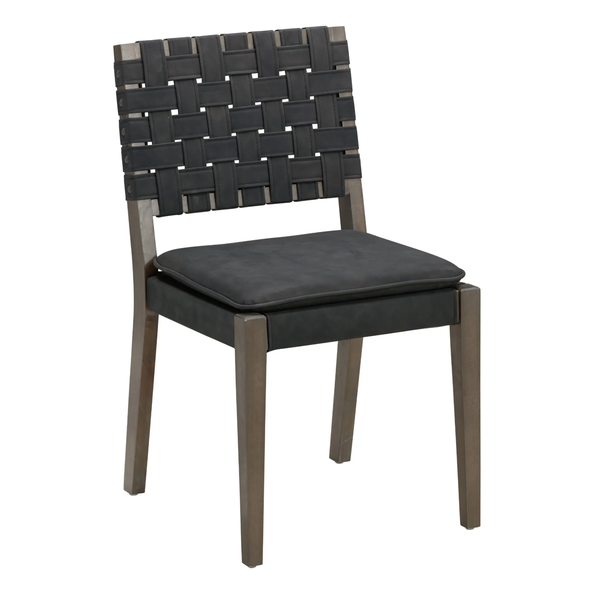 Faux Leather Dining Chairs Black (Set of 8)