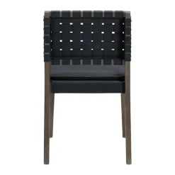 Faux Leather Dining Chairs Black (Set of 2)