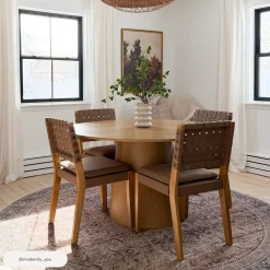 Faux Leather Dining Chairs Light Brown (Set of 4)
