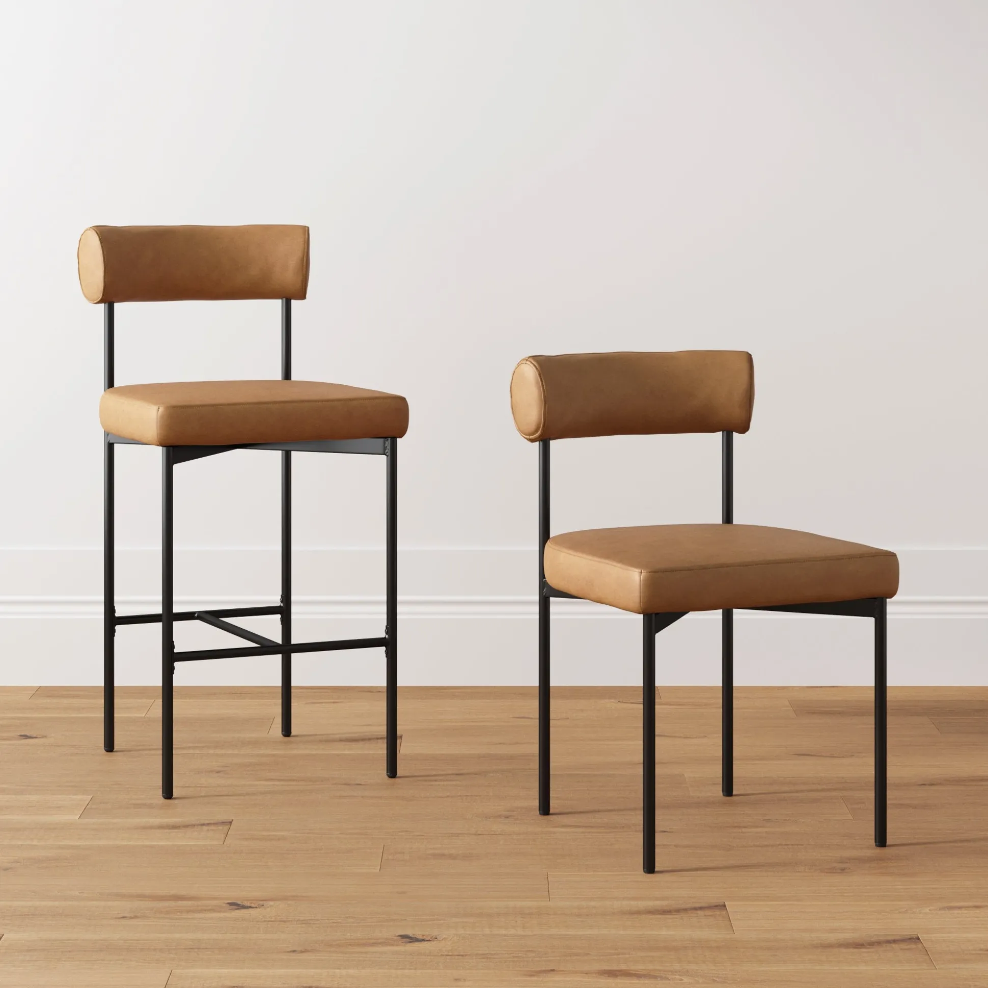 Faux Leather Modern Dining Chairs (Set of 4)
