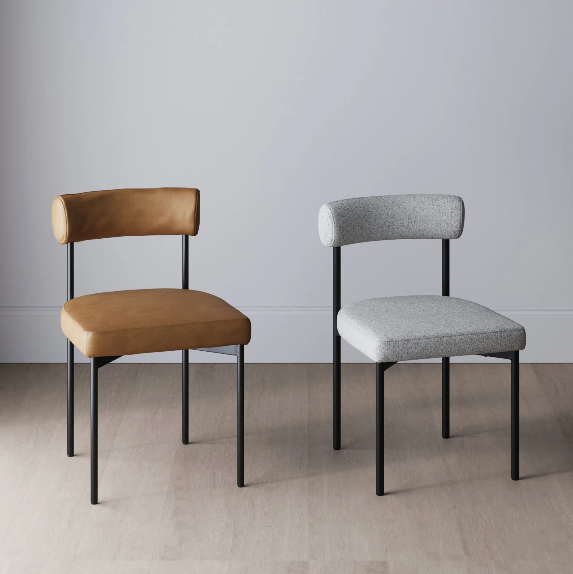 Faux Leather Modern Dining Chairs (Set of 4)