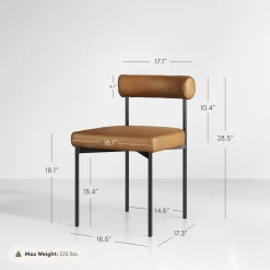 Faux Leather Modern Dining Chairs (Set of 4)
