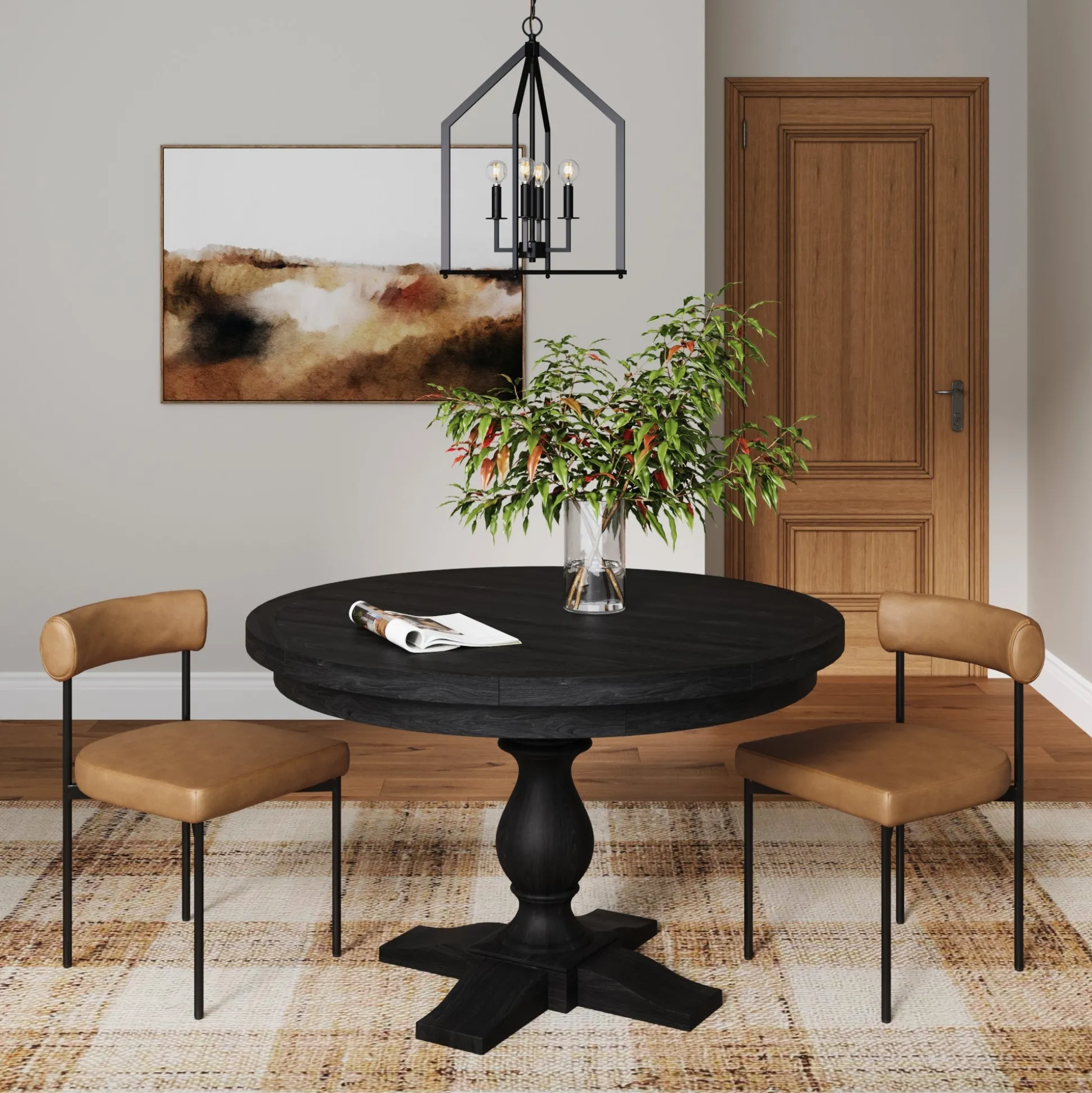 Faux Leather Modern Dining Chair (Set of 2)