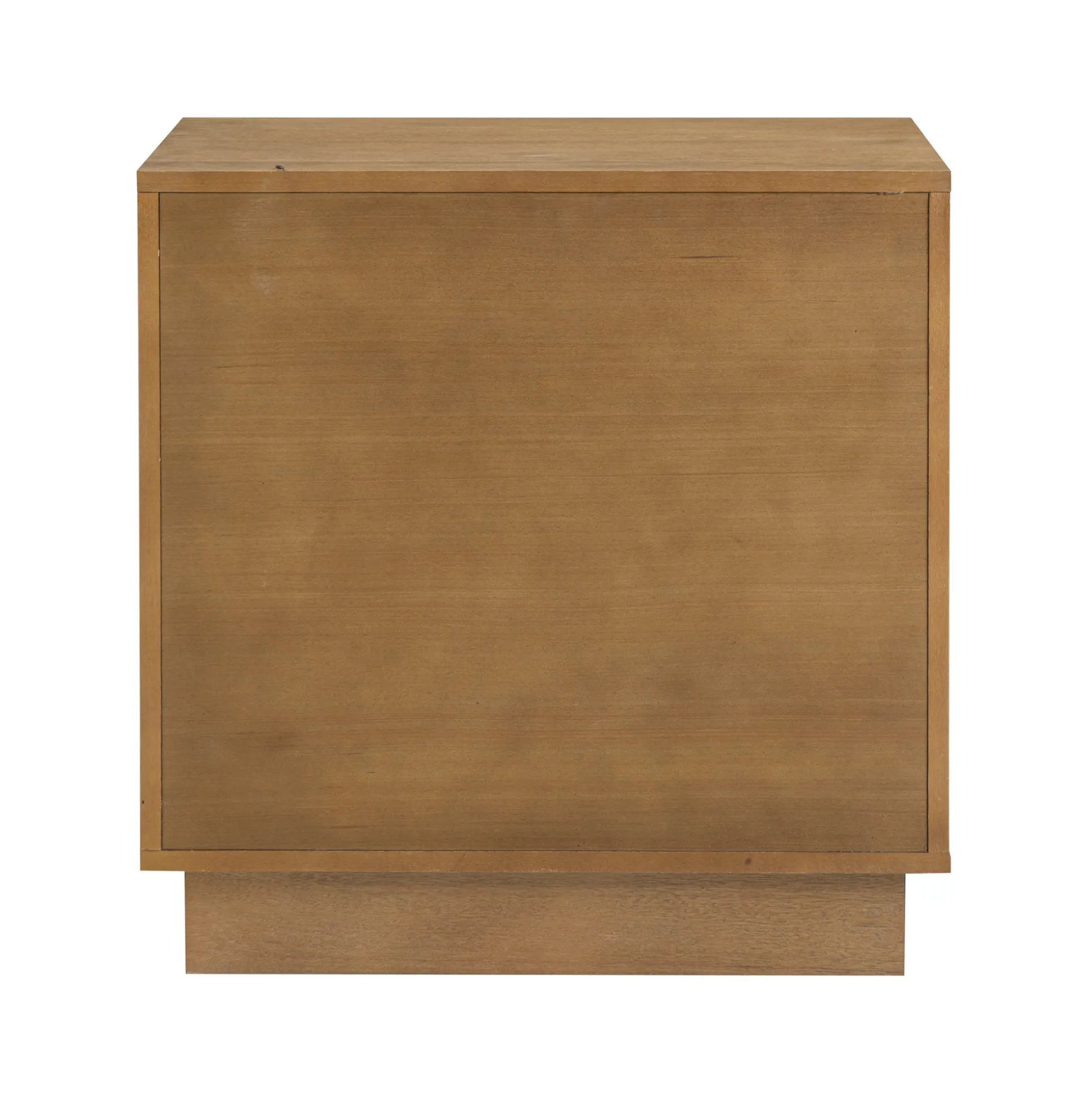 Geometric Wood Modern Nightstands Light Brown (Set of 2)