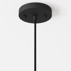 Glass Dome Pendant Lights Black (Set of 2)