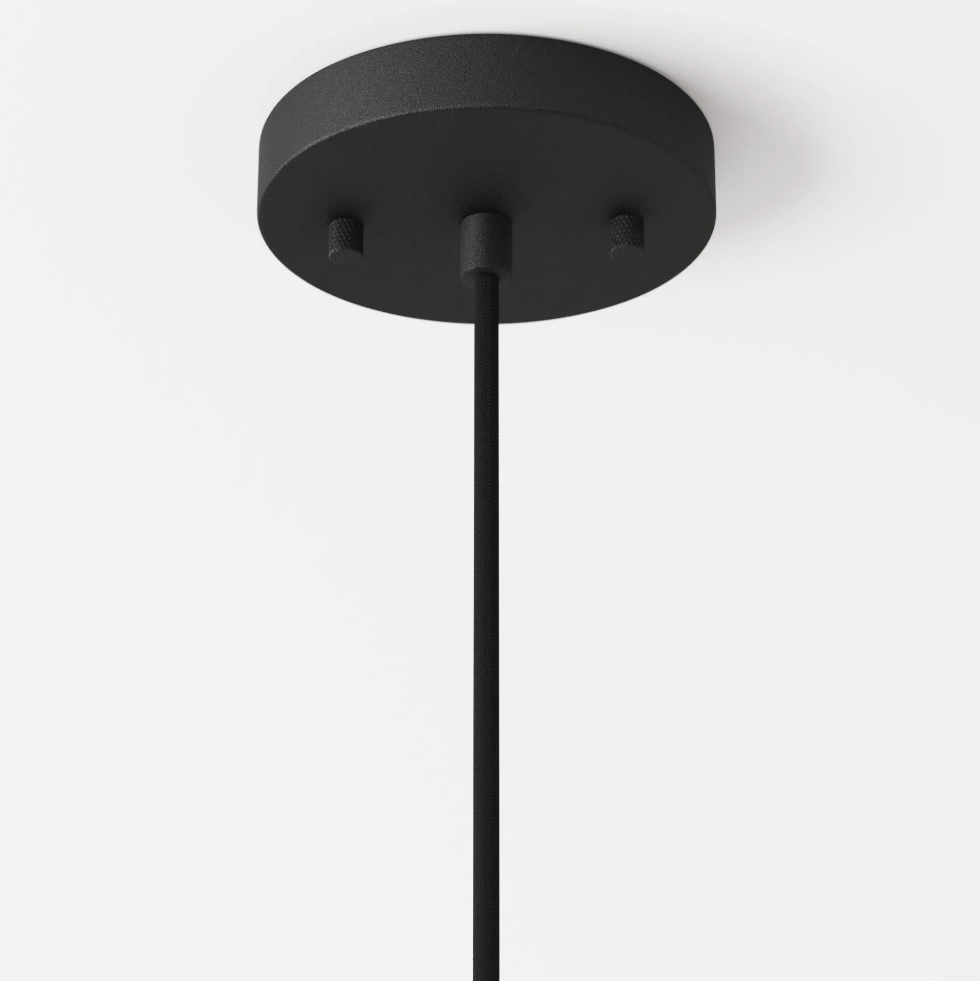 Glass Dome Pendant Lights Black (Set of 2)