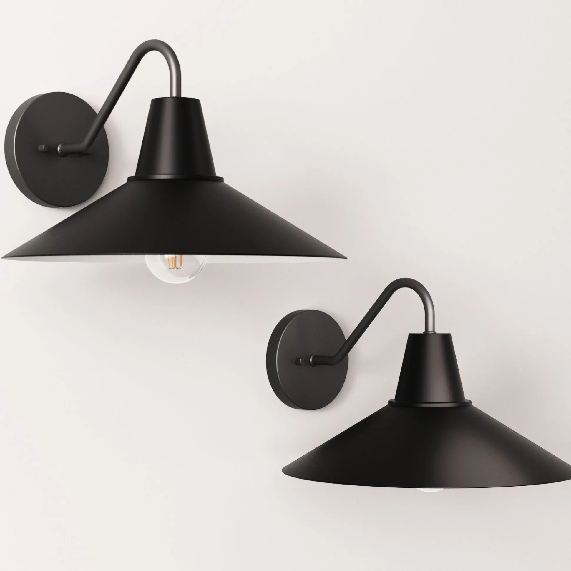 Indoor or Outdoor Metal Decorative Wall Light (Set of 2)