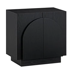 Large Arched Kitchen Cabinet Credenza Black (Set of 4)
