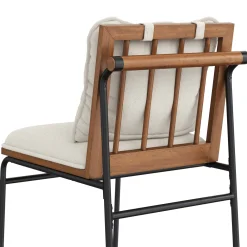 Metal Bar Stool with Cushion and Solid Wood Frame (Set of 3)