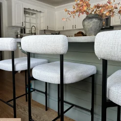 Metal Counter Height Bar Stools Gray (Set of 4)