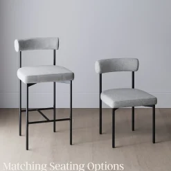 Metal Counter Height Bar Stools Gray (Set of 3)