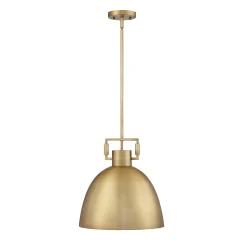 Metal Dome Pendant Lights Brass (Set of 2)