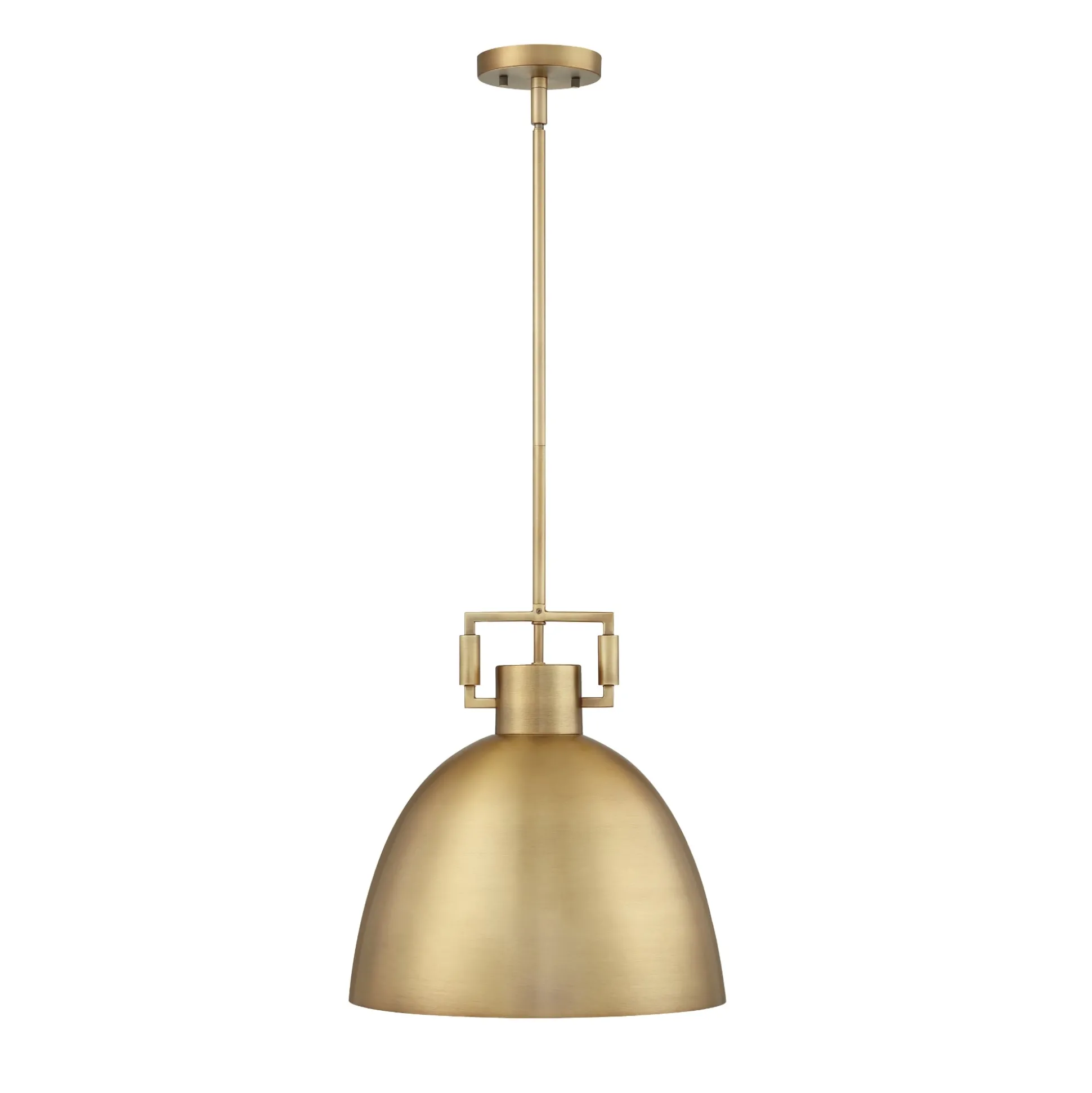 Metal Dome Pendant Lights Brass (Set of 2)