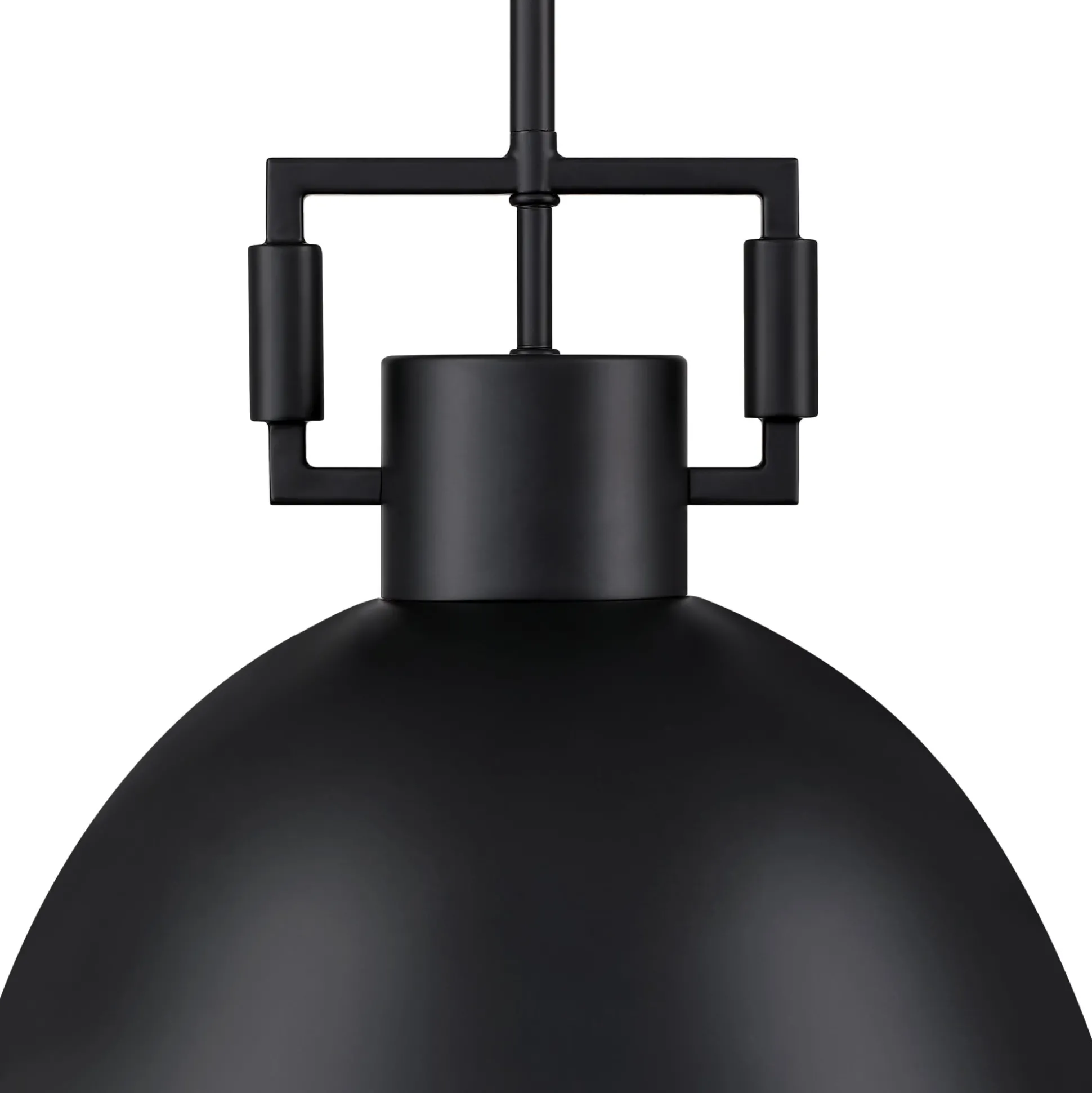 Metal Dome Shade Pendant Ceiling Light Black