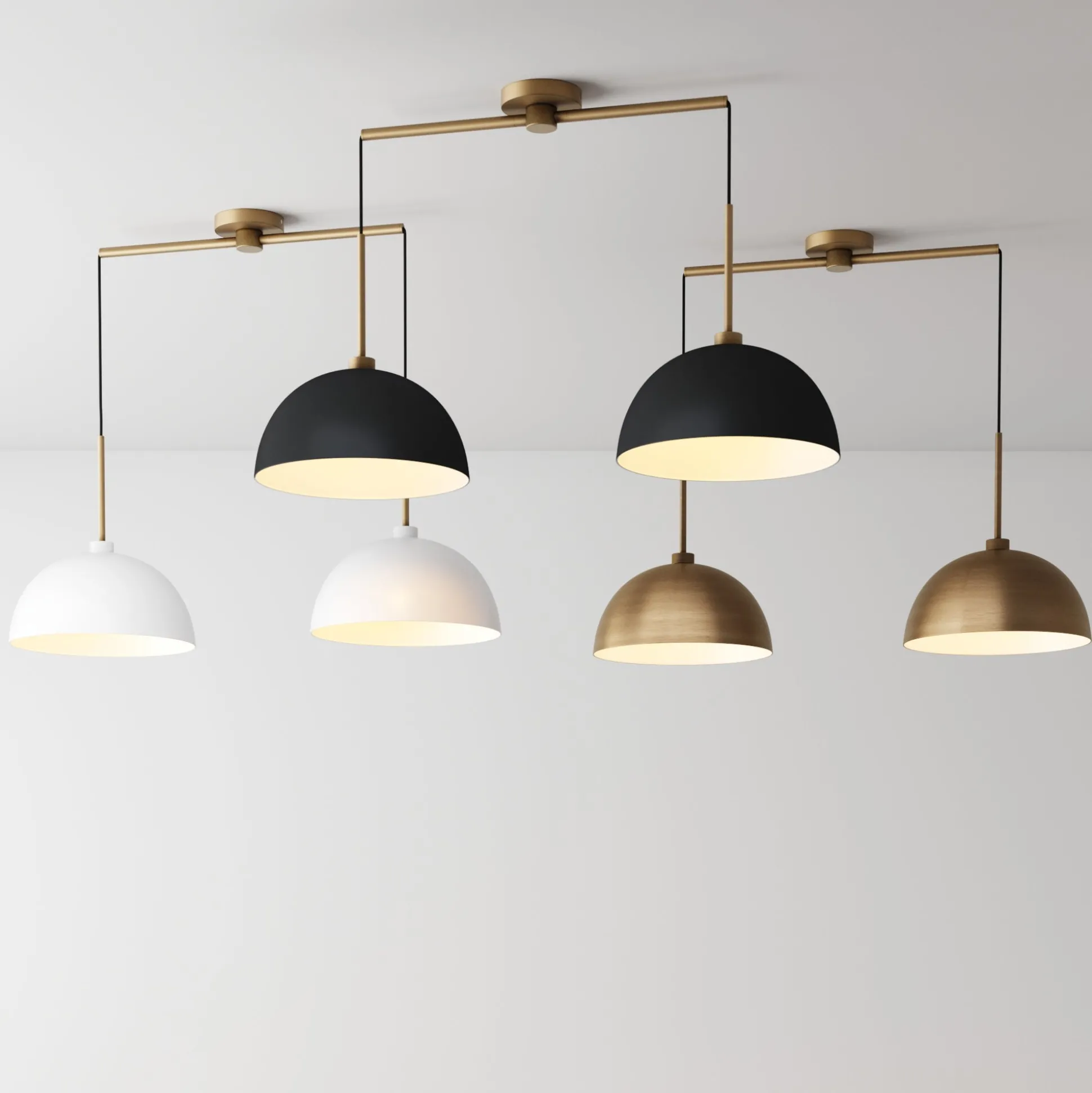 Metal Hanging Ceiling Pendant Light Black