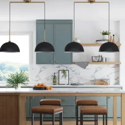 Metal Hanging Ceiling Pendant Light Black