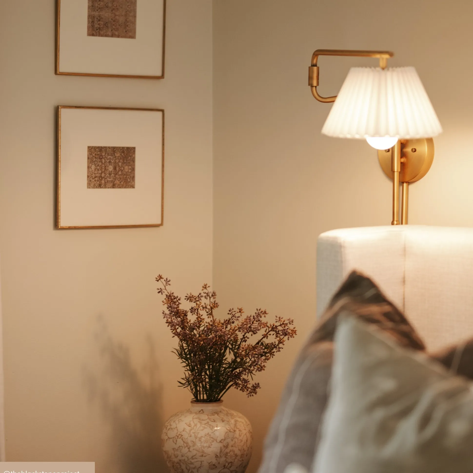 Metal Swing Arm Wall Lights Brass (Set of 2)