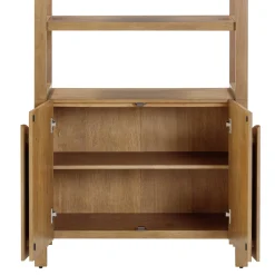 Mid-Century Arched Entertainment Center Light Brown