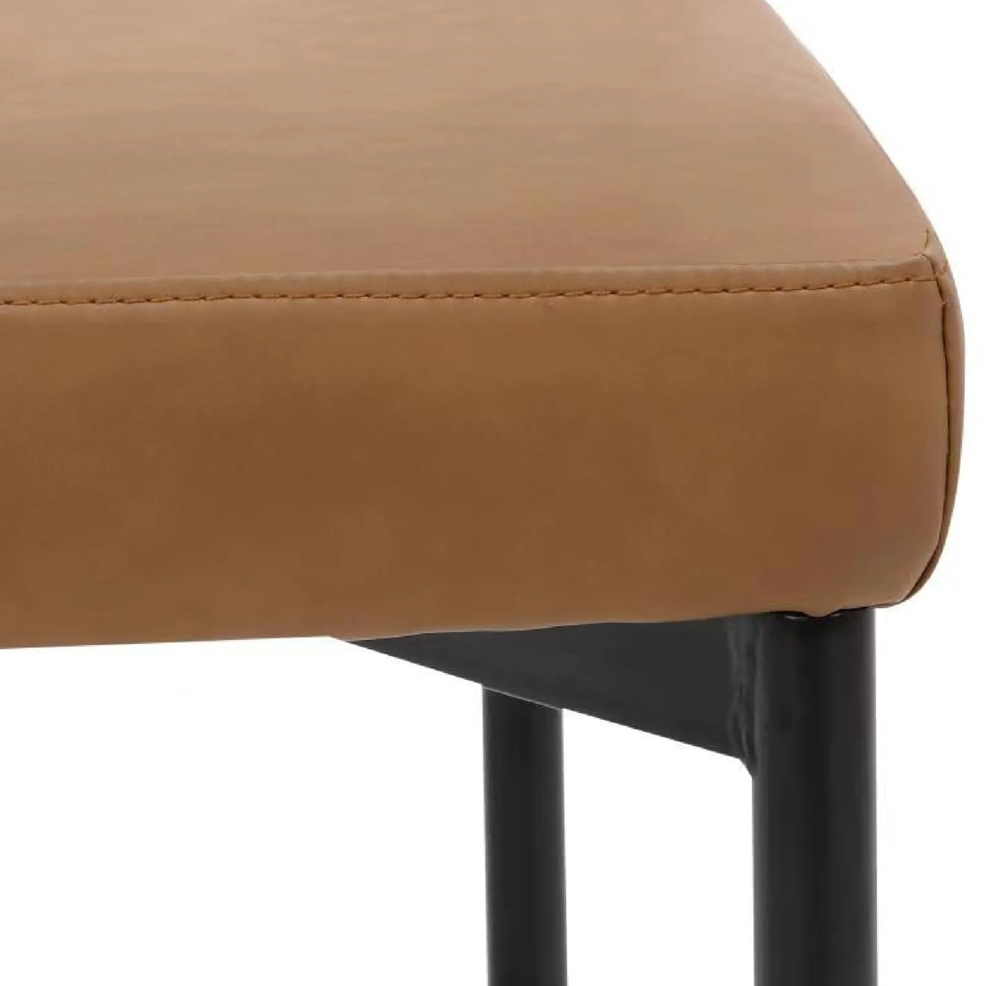 Mid-Century Dining Set Light Brown (6 Chairs)