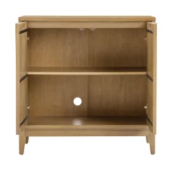 Mid-Century Entertainment Center Light Brown (3 Cabinets)