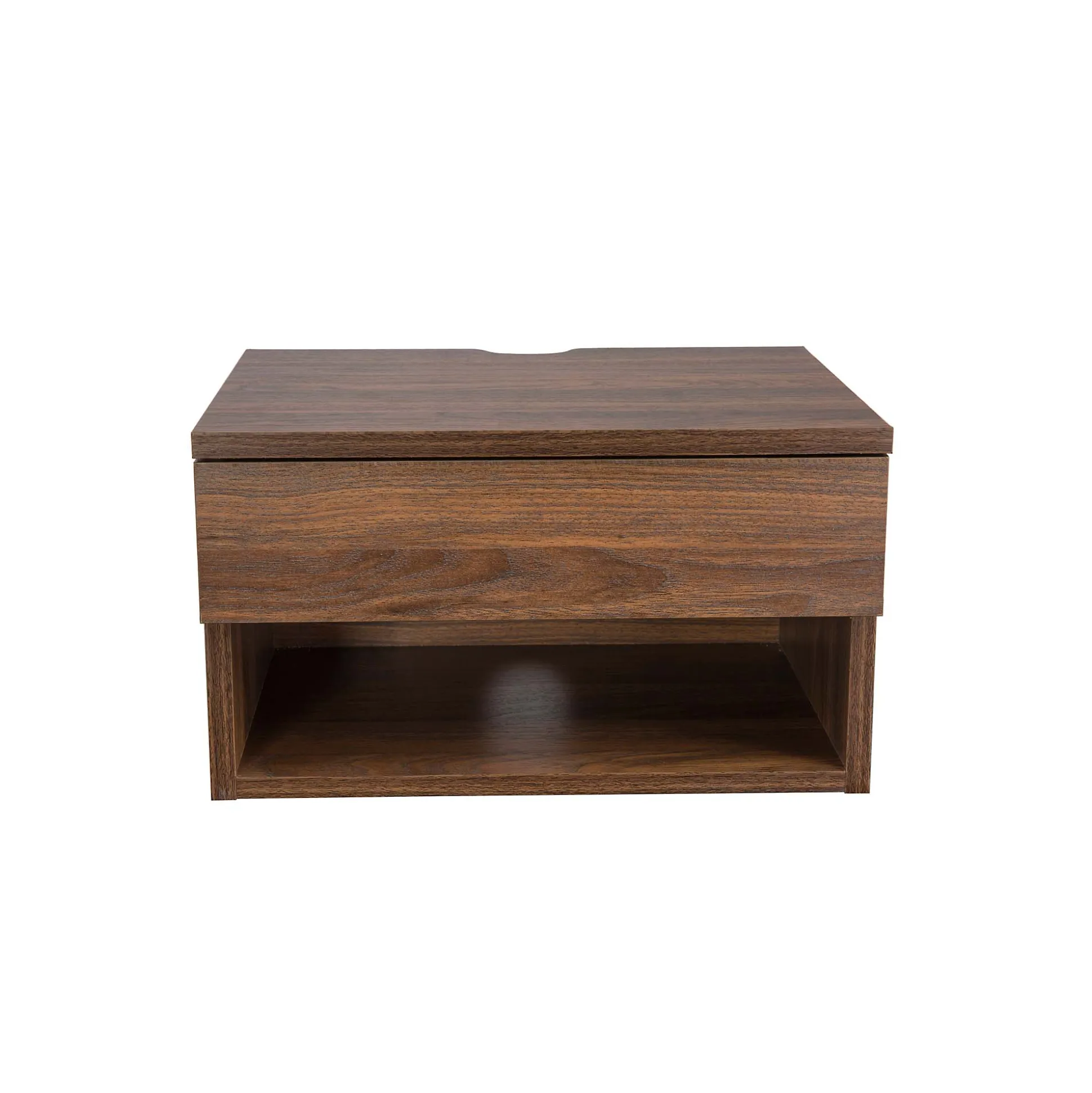 Mid-Century Floating Nightstands Walnut (Set of 2)