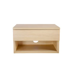 Mid-Century Floating Nightstands Light Oak (Set of 2)