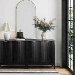 Mid-Century Fluted TV Console for TVs up to 65