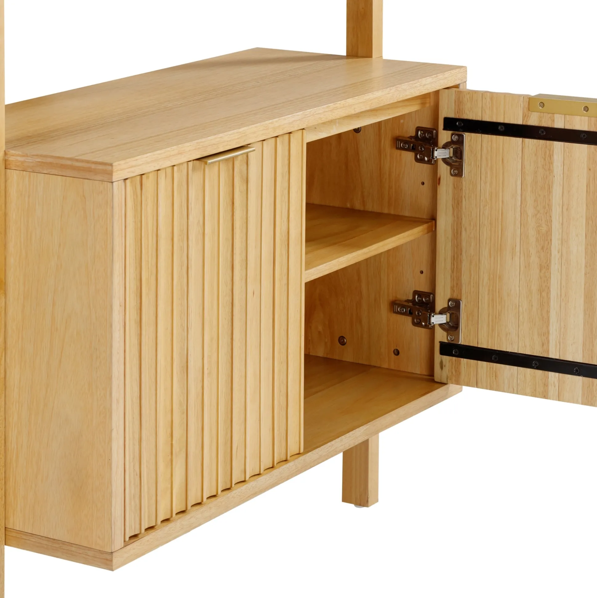 Mid-Century Fluted Wall Desk