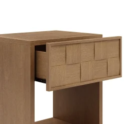 Mid Century Modern 1-Drawer Nightstand Set