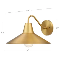 Mid-Century Modern Metal Vintaged Brass Wall Sconce