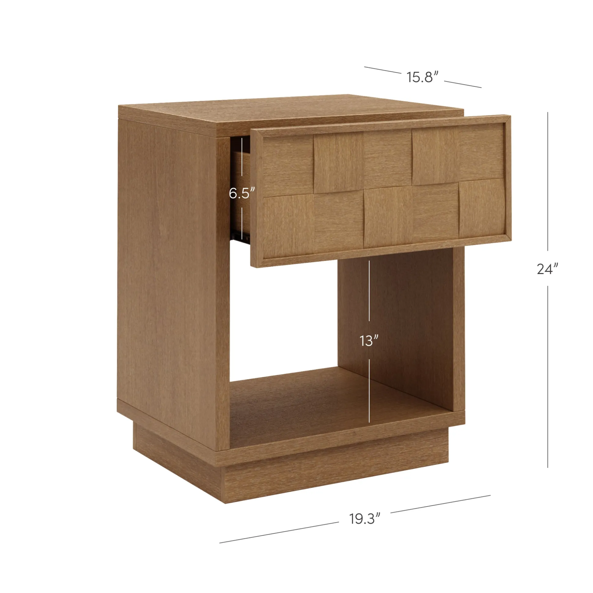 Mid Century Modern Nightstand with 1 Drawer