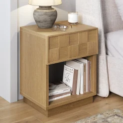 Mid Century Modern Nightstand with 1 Drawer