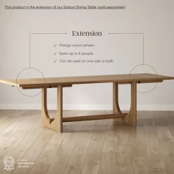 Mid-Century Modern Table Extension Light Brown