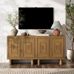 Mid Century Modern TV Console with Storage for TVs up to 65