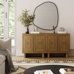 Mid Century Modern TV Console with Storage for TVs up to 65