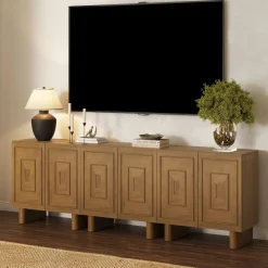 Mid Century Modern TV Console with Storage for TVs up to 75