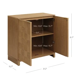 Mid Century Modern TV Stand Console with Doors for TVs up to 75
