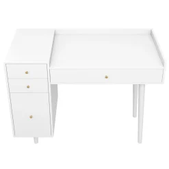 Mid-Century Modern White Wall Desk