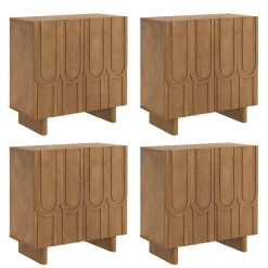 Mid Century TV Console Table with Storage for TVs up to 100