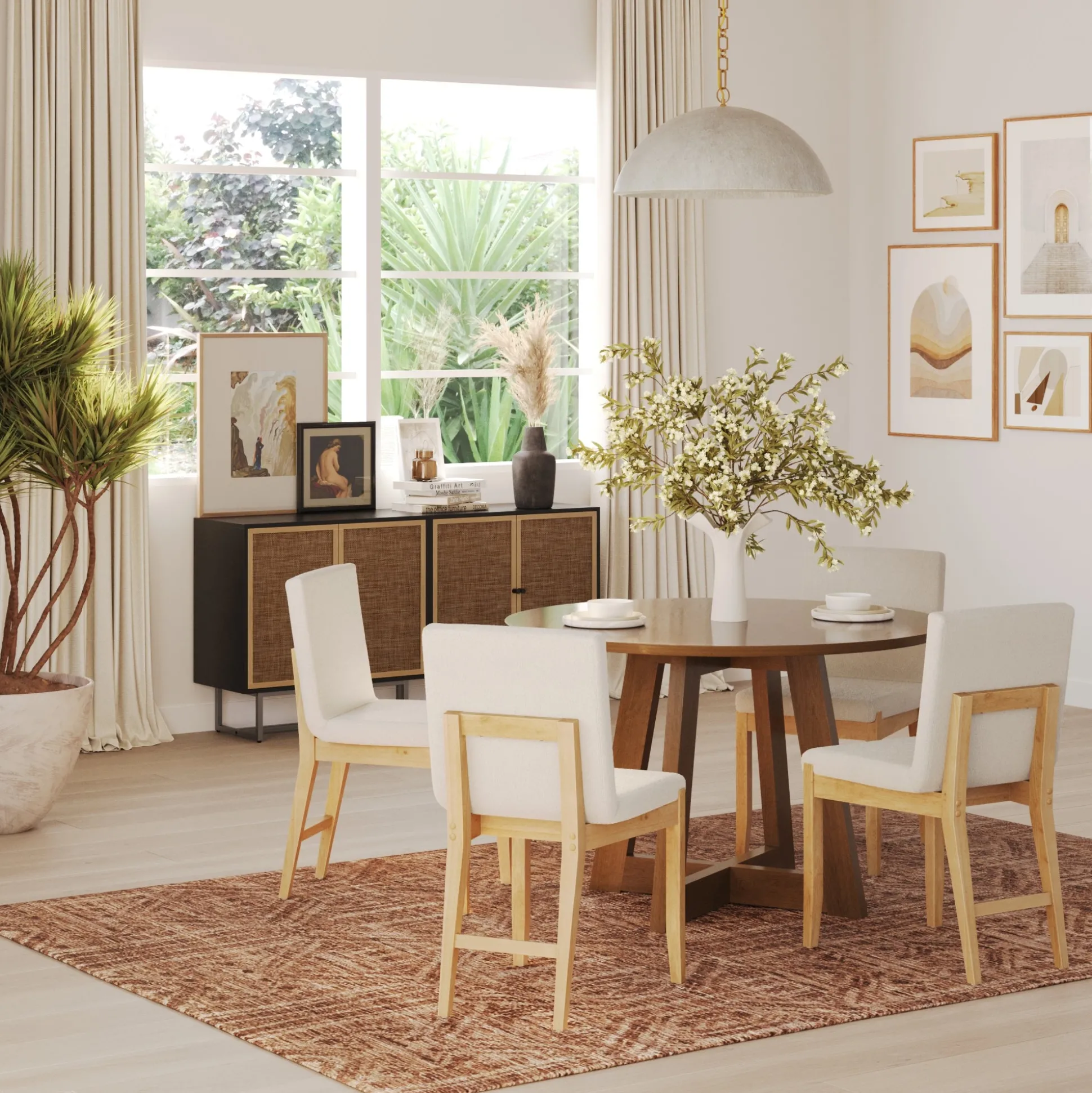 Modern Exposed Back Dining Chair (Set of 4)