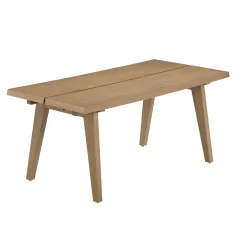 Modern Farmhouse Extendable Dining Table Light Brown