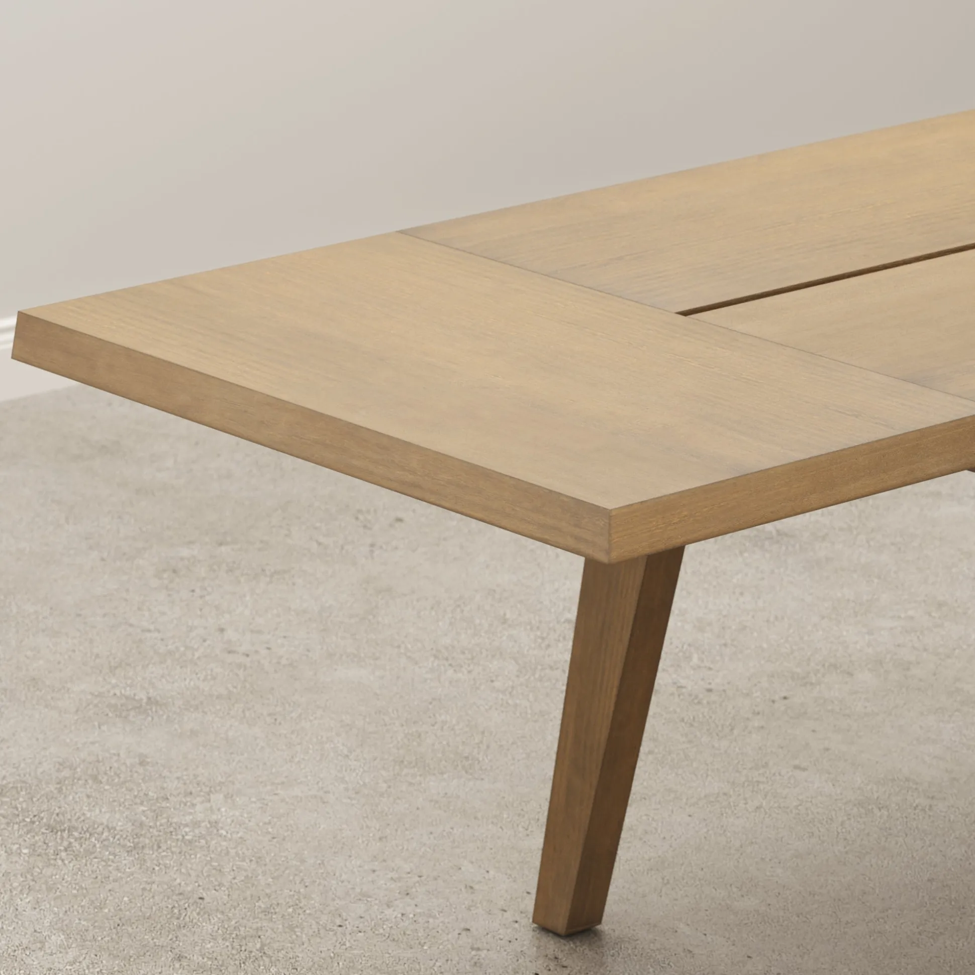 Modern Farmhouse Mango Wood Table Extension Light Brown