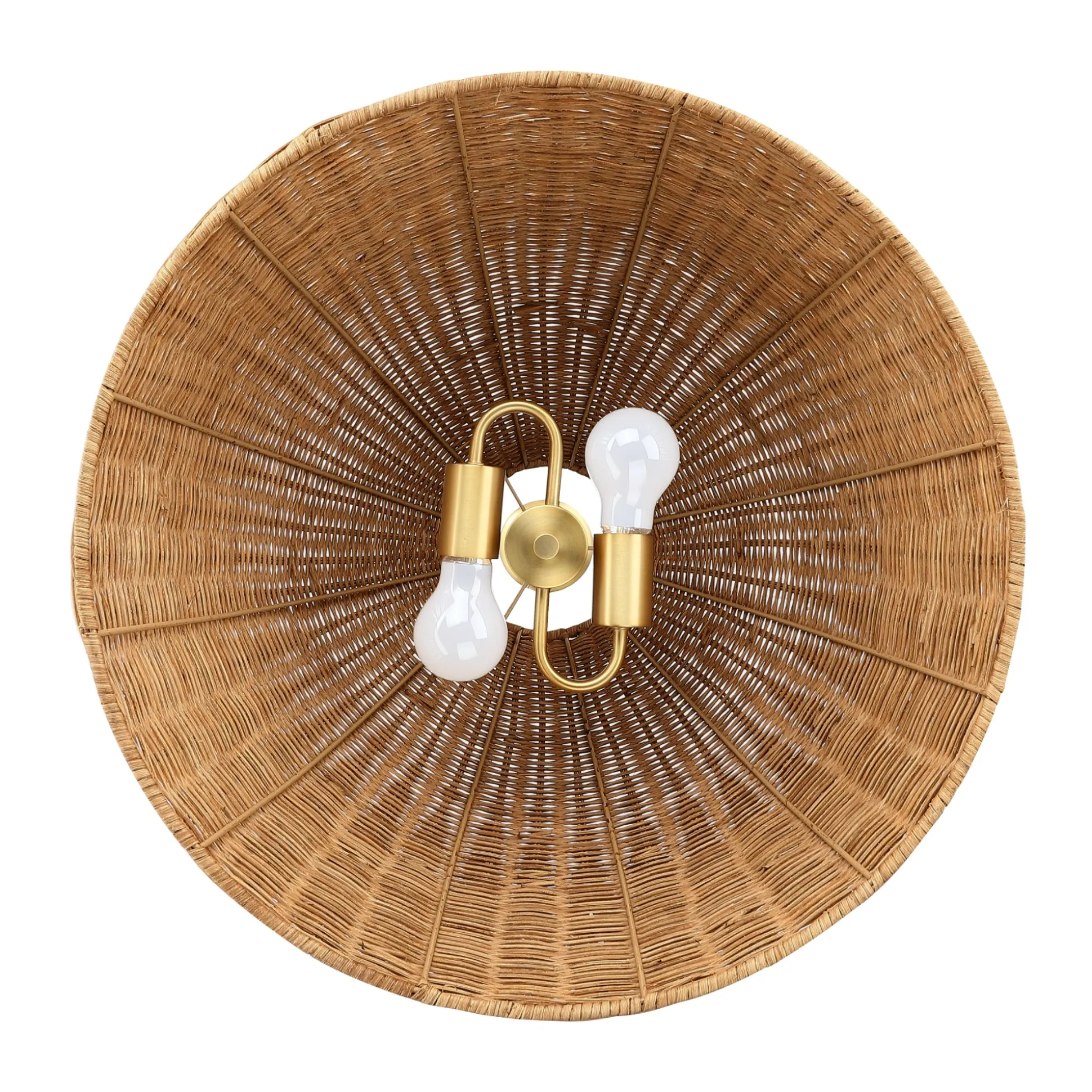Modern Farmhouse Rattan Dome Pendant Light
