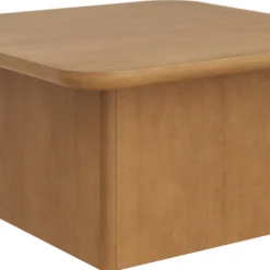 Modern Rustic Wood Square Coffee Table Light Brown